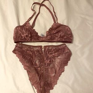 Fashion Nova Mauve High-Waisted Lingerie